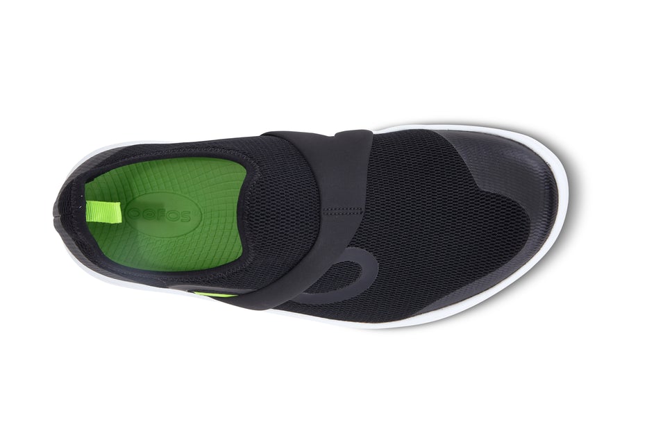 OOFOS Men's OOmg Low Shoe - White & Black